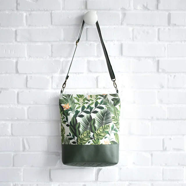 Shopper Tasche aus Canvas mit Palmen selbernähen