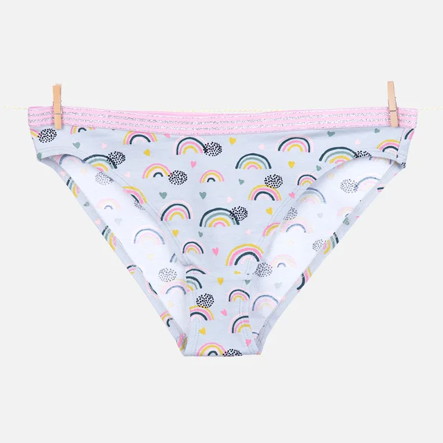 Schnittmuster Damenslip Regenbogen-Muster Nähanleitung