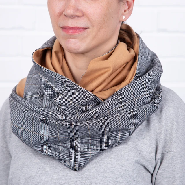 Anleitung Loop Schal nähen Jersey Muster 