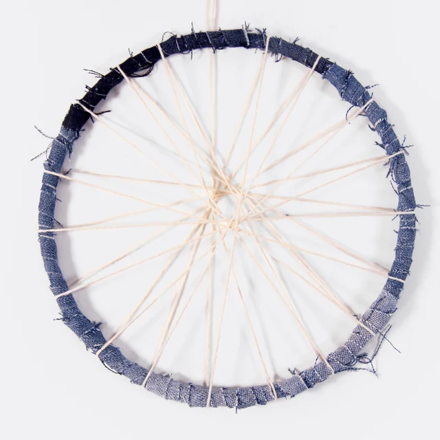 Upcycling Stickrahmen zum Rundweben bespannen