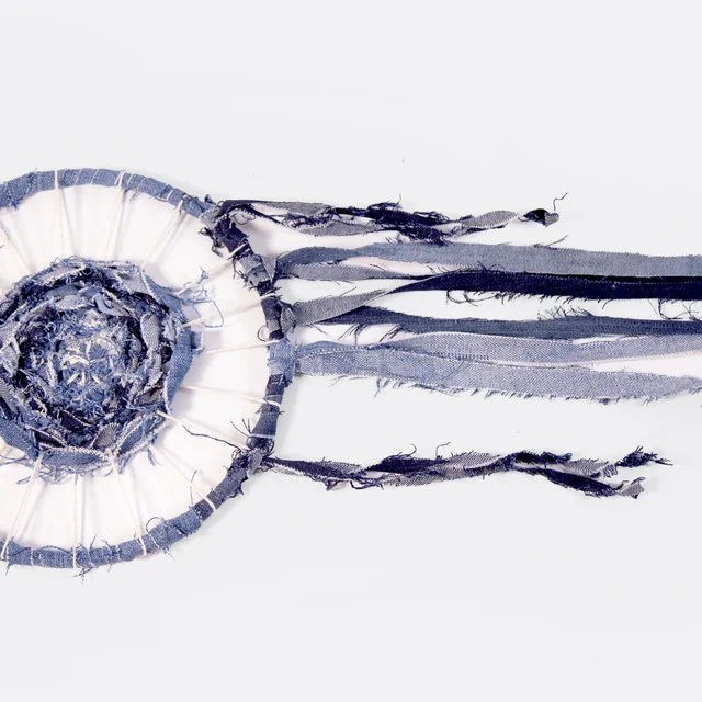 Upcycling Traumfänger mit Jeansfransen 