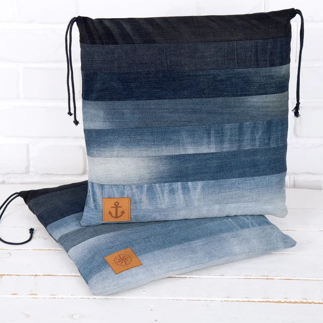 Sitzkissen Nähanleitung Jeans Upcycling