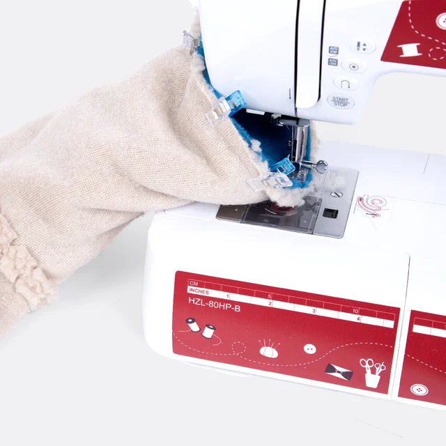 Hausschuh Stiefel Freebie: Schaft nähen