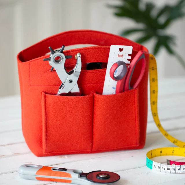 Werkzeug Organizer Filztasche gratis Schnittmuster