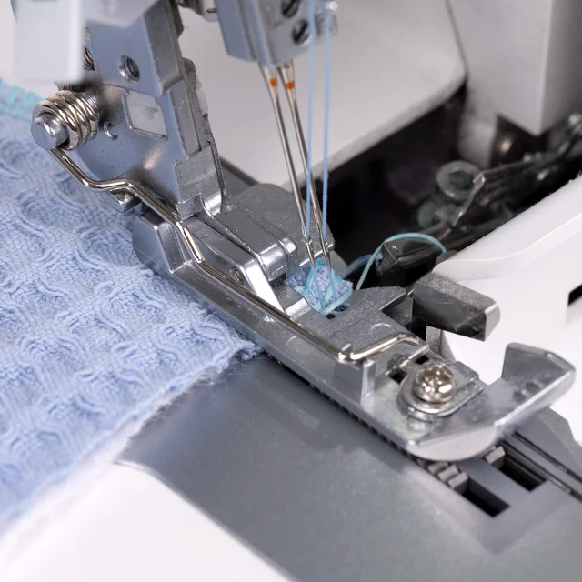 DIY Waffeltücher nähen Overlocknaht 