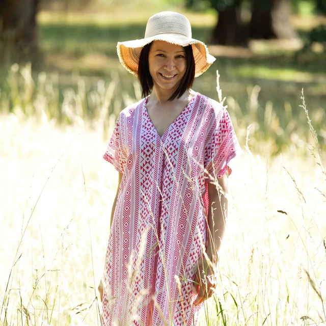 Boho-Style Kaftan selber nähen Stoffmuster