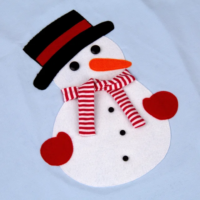 Tutorial für Kindershirt mit Schneemann Applikation aus Filz 