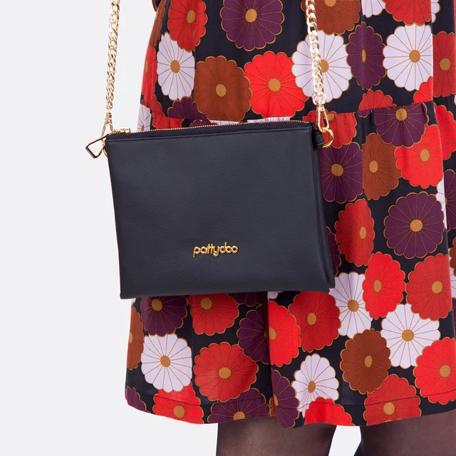 Nähanleitung für Tasche aus Kunstleder elegant schwarz gold