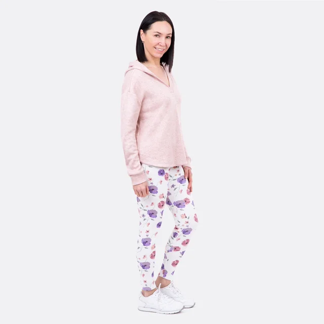 Homewear nähen Leggings aus Alpenfleece & Hoodie Strickstoff