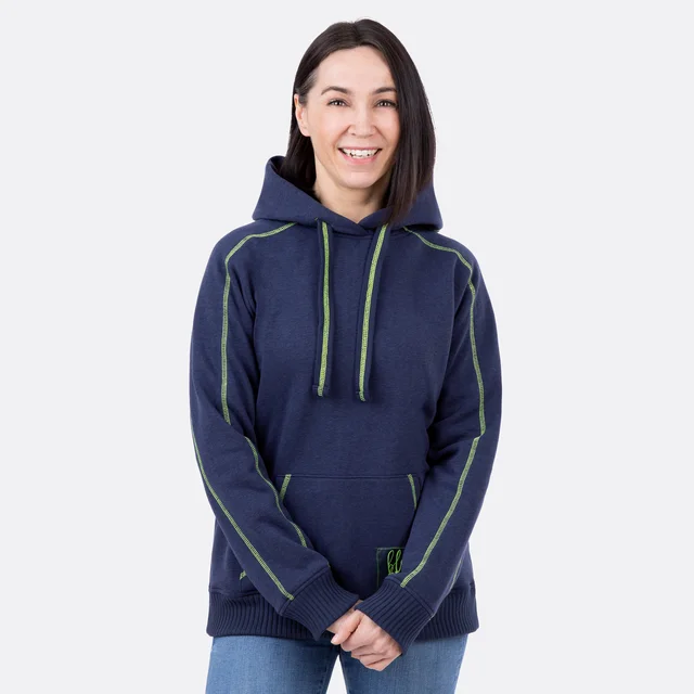 Schnittmuster Damen Hoodie mit Covernähten nähen