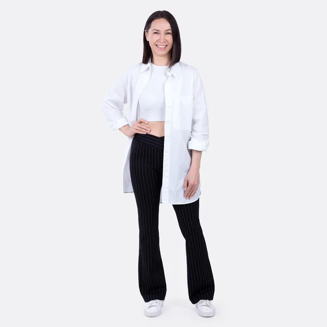 Flared Leggings bequemes Büro-Outfit nähen