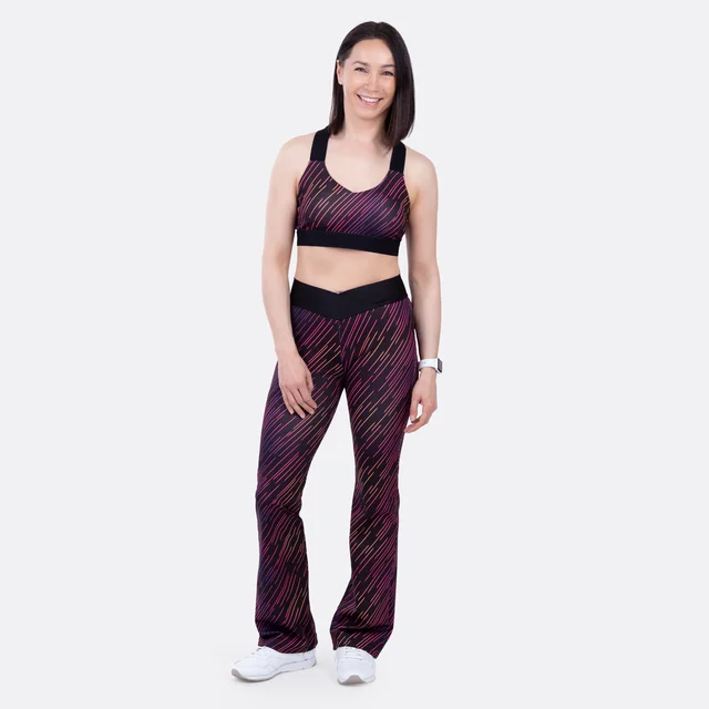 Flared Leggings Schnittmuster Funktionsjersey Sportoutfit nähen