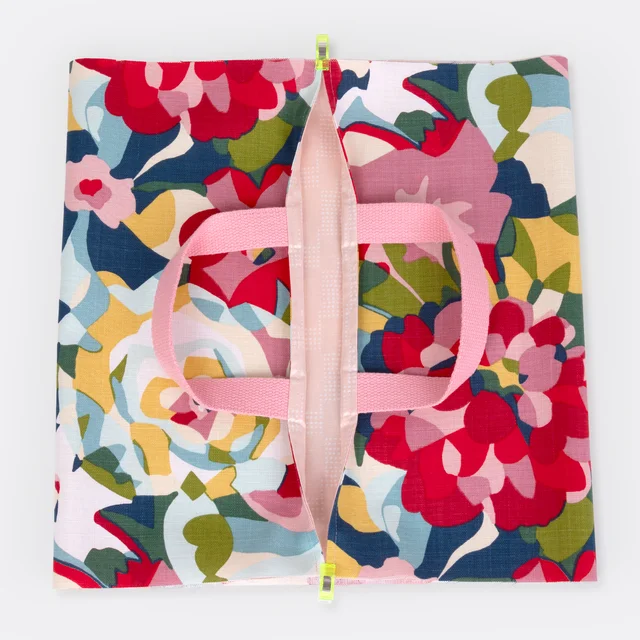 Kuchentasche selber nähen Anleitung Stoff falten