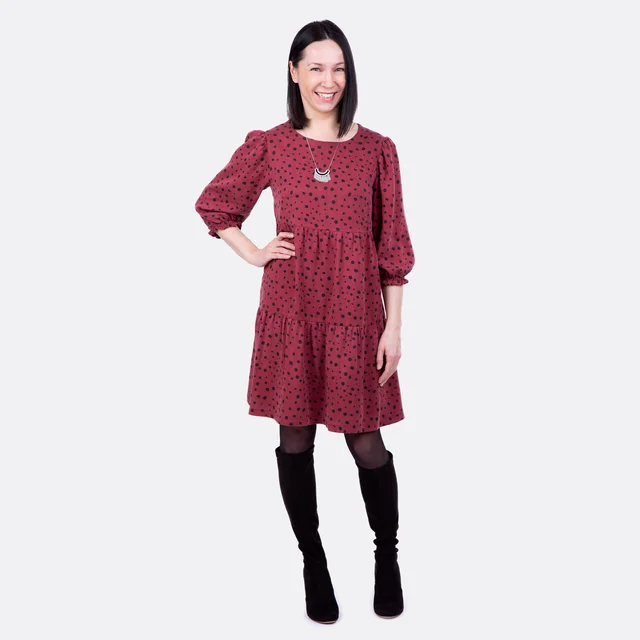 Gratis Schnittmuster für Puffärmel für Viskose Kleid