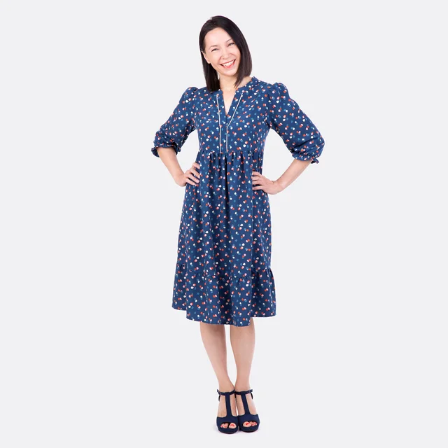 Schnittmuster Damenkleid Nähanleitung Puffärmel