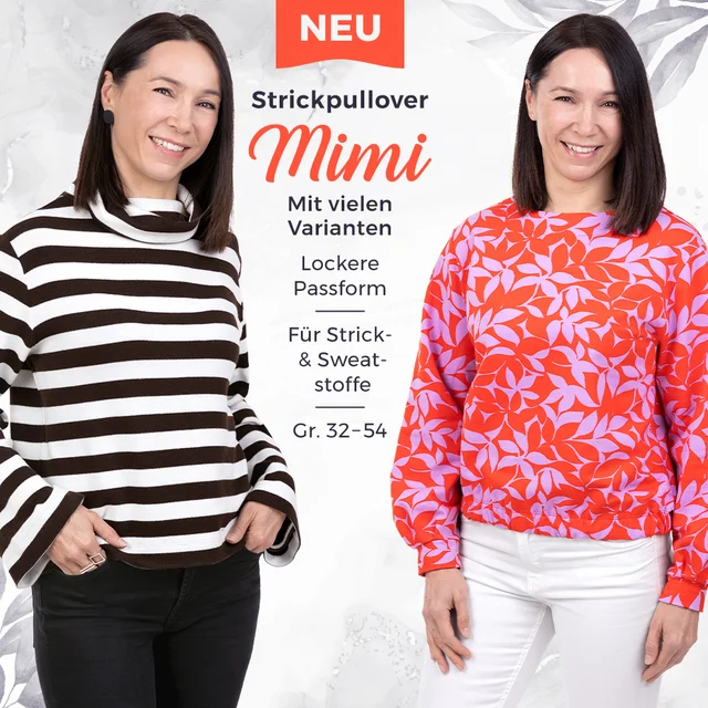 Schnittmuster Strickpullover Mimi