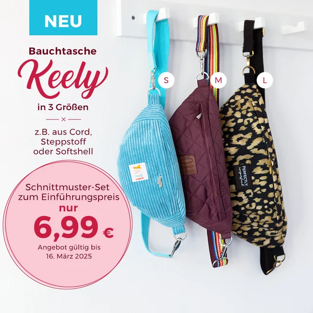 Schnittmuster Bauchtasche "Keely" selber nähen