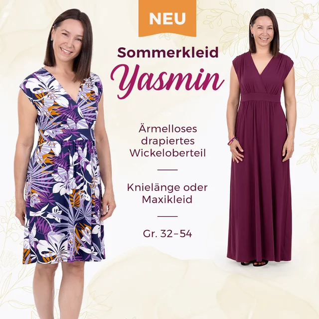 Schnittmuster Damen Sommerkleid aus Jersey selber nähen