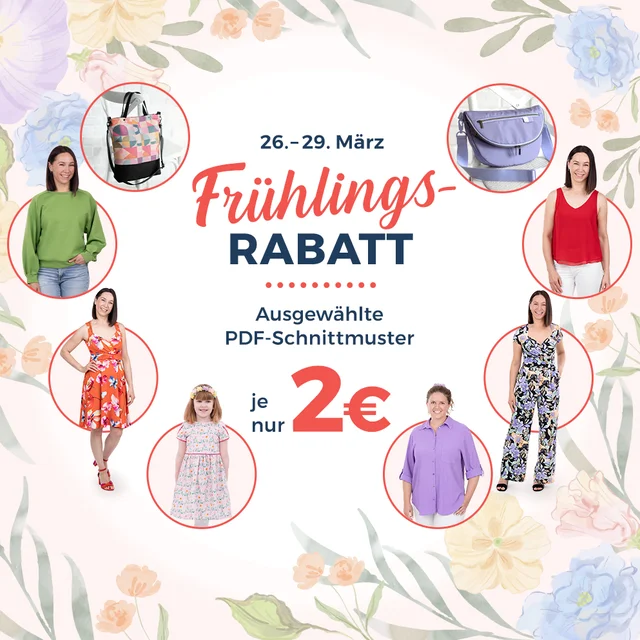 Schnittmuster für 2 € Rabattaktion