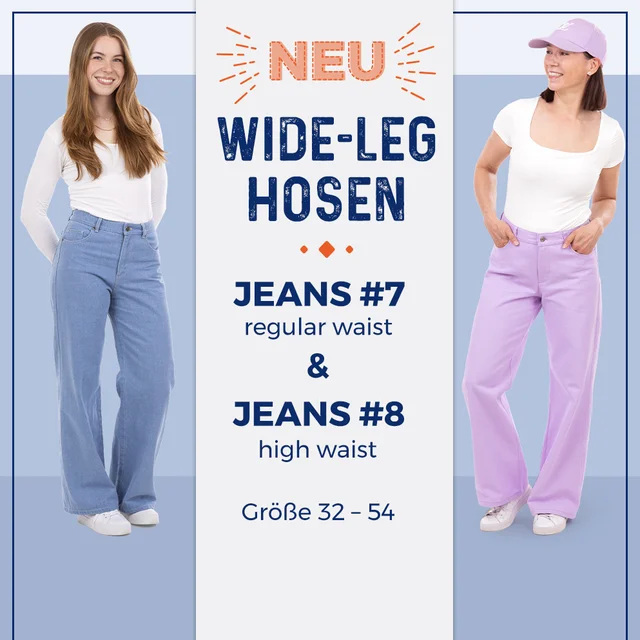 Wide-Leg-Jeans Schnittmuster selber nähen mit Videoanleitung