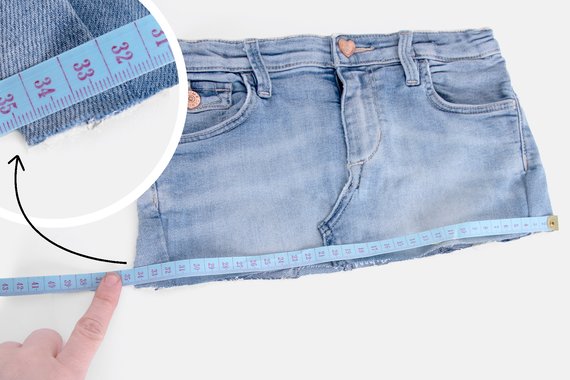 Freebie Jeans Utensilo - Umfang berechnen