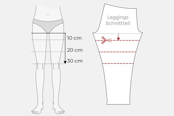 Radlerhose Schnittanpassung Leggings Figurine